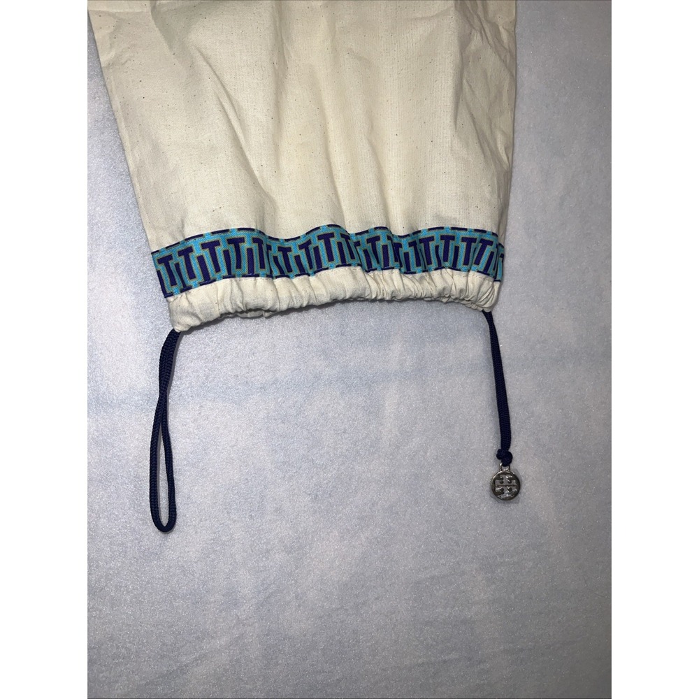 Tory Burch‎ Dust Bag Storage Drawstring Cloth Travel Logo Beige 12x15